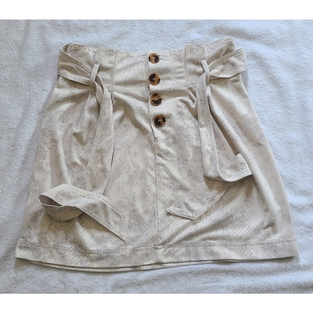 Snakeskin Print Skirt